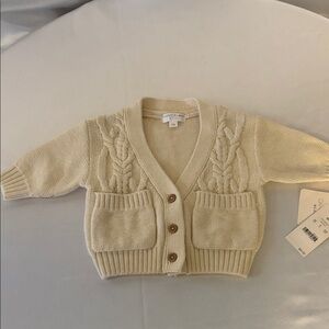 Cream Cable Knit Baby Cardigan